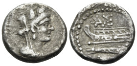 PHILISTIA (PALESTINE). Askalon. Autonomous issues, 2nd century BC. Hemidrachm (Bronze, 12 mm, 1.52 g, 12 h). Turretted head of Tyche to right. Rev. ΑΣ...