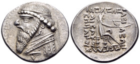 KINGS OF PARTHIA. Mithradates II, 121-91 BC. Drachm (Silver, 20.5 mm, 4.18 g, 12 h), Nisa?. Diademed bust of Mithridates II to left. Rev. ΒΑCΙΛΕΩC ΒΑC...