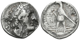 PTOLEMAIC KINGS OF EGYPT. Ptolemy I Soter, 305-282 BC. Tetradrachm (Silver, 26.5 mm, 14.15 g, 12 h), signed by Δ..., Uncertain mint in Cyprus, probabl...