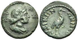 MYSIA. Kyzikos. Pseudo-autonomous issue, 2nd-3rd centuries. (Bronze, 17 mm, 1.89 g, 12 h). KO-PH Draped bust of Kore-Soteira to right, wreathed with g...