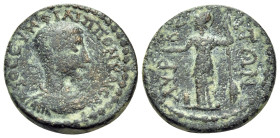 CILICIA. Lyrbe. Philip II, as Caesar, 244-247. (Bronze, 19 mm, 5.71 g, 12 h). Μ ΙΟ CΕΥΗ ΦΙΛΙΠΠΟΝ ΚΑΙCΑΡ Draped and cuirassed bust of Philip II to righ...