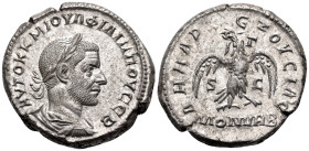 SYRIA, Seleucis and Pieria. Antioch. Philip I, 244-249. Tetradrachm (Billon, 25 mm, 13.54 g, 1 h). AYTOK K MO IOYΛ ΦΙΛΙΠΠΟC CEB Laureate, draped and c...