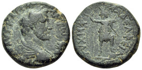 SYRIA, Decapolis. Philadelphia. Antoninus Pius, 138-161. (Bronze, 20 mm, 7.87 g, 6 h). ΑΥΤ ΚΑΙCΑΡ ΑΝΤωΝΕΙΝOC Laureate, draped and cuirassed bust of An...