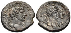 PHOENICIA. Tripolis. Hadrian, 117-138. (Bronze, 25 mm, 9.91 g, 12 h). ΑΥΤΟΚΡ ΚΑΙCΑΡ ΤΡΑΙΑΝΟC ΑΔΡΙΑΝΟC Laureate bust of Hadrian to right, with drapery ...