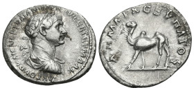 ARABIA. Bostra. Trajan, 98-117. Drachm (Silver, 20 mm, 3.33 g, 7 h), Struck in Rome for circulation in Arabia, 114-116. AYTOKP KAIC NEP TPAIANω APICTω...