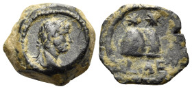 EGYPT. Alexandria. Hadrian, 117-138. Dichalkon (Bronze, 12 mm, 1.57 g, 12 h), Dated to his tenth regnal year = 125/126. Laureate head of Hadrian to ri...