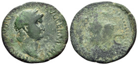 Nero, AD 54-68. As (Bronze, 26 mm, 7.97 g, 7 h), Semi-official issue, Uncertain mint in the Balkans (Perinthos?), 64-66. NERO CLAVDIVS CAESAR AVG GERM...