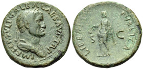 Galba, 68-69. Sestertius (Orichalcum, 36 mm, 24.37 g, 6 h), Rome. IMP SER SVLP GALBA CAES AVG TR P Laureate and draped bust of Galba to right. Rev. LI...
