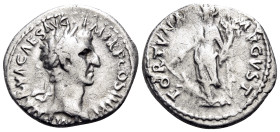 Nerva, 96-98. Denarius (Silver, 18 mm, 3.11 g, 6 h), Rome, 97. IMP NERVA CAES AVG P M TR P COS III P P Laureate head of Nerva to right. Rev. FORTVNA A...