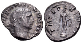 Trajan, 98-117. Quinarius (Silver, 15.5 mm, 1.23 g, 8 h), Rome, 101-102. IMP CAES NERVA TRAIAN AVG GERM Laureate head of Trajan to right. Rev. P M TR ...