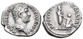 Hadrian, 117-138. Denarius (Silver, 19 mm, 3.02 g, 6 h), Rome, 130-133. HADRIANVS AVG COS III P P Bareheaded and draped bust of Hadrian to right. Rev....