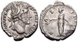 Antoninus Pius, 138-161. Denarius (Silver, 19 mm, 3.65 g, 6 h), Rome, 154-155. ANTONINVS AVG PI-VS P P TR P XVIII Laureate head of Antoninus Pius to r...
