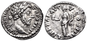 Marcus Aurelius, 161-180. Denarius (Silver, 18 mm, 3.21 g, 8 h), Rome, 169-170. M ANTONINVS AVG TR P XXIIII Laureate head of Marcus Aurelius to right....