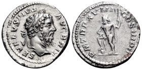 Septimius Severus, 193-211. Denarius (Silver, 19 mm, 3.34 g, 6 h), Rome, 210. SEVERVS PIVS AVG BRIT Laureate head of Septimius Severus to right. Rev. ...