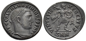 Maximinus II, 310-313. Follis (Bronze, 21 mm, 4.61 g, 12 h), Nicomedia, A = 1st officina, 311. IMP C GAL VAL MAXIMINVS P F AVG Laureate head of Maximi...