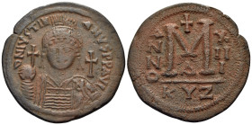 Justinian I, 527-565. Follis of 40 Nummi (Bronze, 41 mm, 20.64 g, 12 h), Cyzicus, A = 1st officina, Dated regal year XIII (13) = 539-540. D N IVSTIN-A...