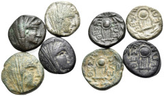 GREEK, Central Greece. Circa 4th-3rd century BC. (Bronze, 14.18 g). Lot of four (4) Greek bronzes from Thespiai. Fine to nearly very fine, varied surf...