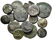 GREEK, ROMAN IMPERIAL & ROMAN PROVINCIAL. Circa 4th century BC to 4th century AD. (Bronze, 130.00 g). Large lot of sixteen (16) Greek, Roman provincia...