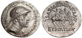 Greco-Baktrian Kingdom, Eukratides I 'the Great' AR Tetradrachm