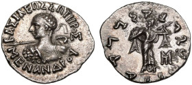 Indo-Greek Kingdom, Menander I 'Soter' AR Drachm