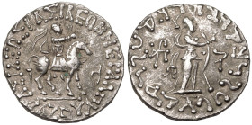 Indo-Skythians, Azes I AR Tetradrachm