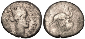 A. Plautius AR Denarius