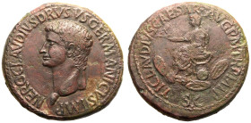 Nero Claudius Drusus (father of Claudius) Æ Sestertius