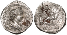 Caracalla Æ/AR Fourrée Denarius