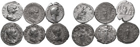 Various Emperors/Empresses AR 6 x Denarii