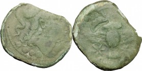 Etruria, Populonia. AE Triens, 3rd century BC