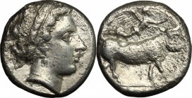 Central and Southern Campania, Neapolis. AR Didrachm, c. 395-385 BC