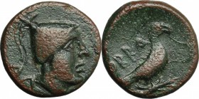 Southern Apulia, Hyria or Orra. AE 15 mm. c. 250-225 BC