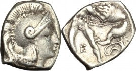 Southern Apulia, Tarentum. AR Diobol, c. 302-228 BC