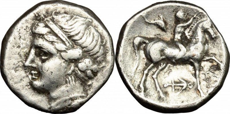 Greek Italy. Southern Apulia, "Campano-Tarentine". AR Didrachm, c. 281-228 BC. D...