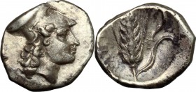 Southern Lucania, Metapontum. AR Diobol, c. 325-275 BC