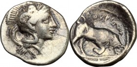 Southern Lucania, Thurium. AR Triobol, c. 400-350 BC