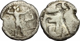 Bruttium, Kaulonia. AR Third Nomos-Drachm, c. 500-480 BC