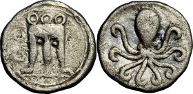 Bruttium, Kroton. AR Triobol, c. 525-425 BC