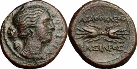 Syracuse.  Agathokles (317-289 BC).. AE Litra, c. 295 BC