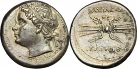 Syracuse.  Hieronymos (215-214 BC).. AR 10 Litrae