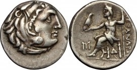 Kings of Macedon.  Alexander III \the Great\" (336-323 BC).. AR Drachm, Abydos mint. Struck under Antigonos I Monophtalmos, c. 308-7 BC"