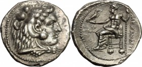 Kings of Macedon.  Philip III Arrhidaios (323-317 BC).. AR Tetradrachm, Tyre mint. In the name and types of Alexander III. Struck under Laomedon. Date...