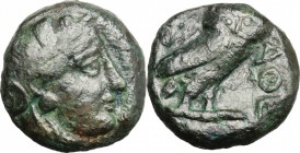 Attica, Athens. Bronze core of a fourrée Tetradrachm, contemporary imitation, c. 400-353 BC