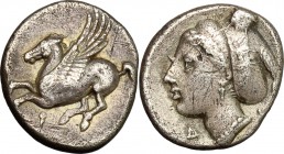 Corinthia, Corinth. AR Drachm, c. 350-300 BC