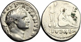 Roman Empire..  Vespasian (69-79) . AR Denarius, Rome mint, 69-70 AD