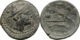 Corn-ear and KA series.. AE Sextans, c. 207-206 BC, Sicily