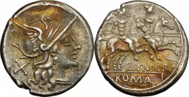 C. Iunius C.f. . AR Denarius, 149 BC