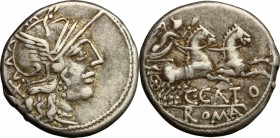 C. Cato. AR Denarius, 123 BC