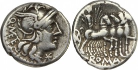 Cn. Domitius Ahenobarbus.. AR Denarius, 116 or 115 BC