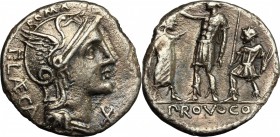 P. Laeca.. AR Denarius, circa 110-109 B.C